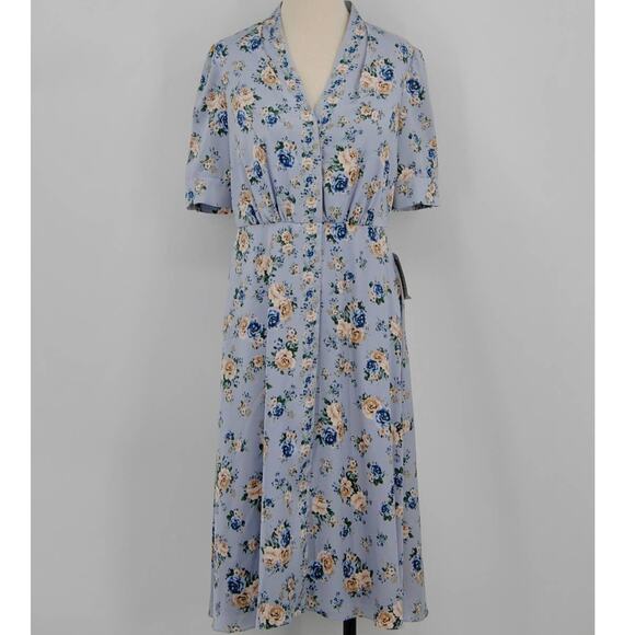 NWT Girl Meets Glam Gemma Blue Rose Dress - Picture 1 of 9